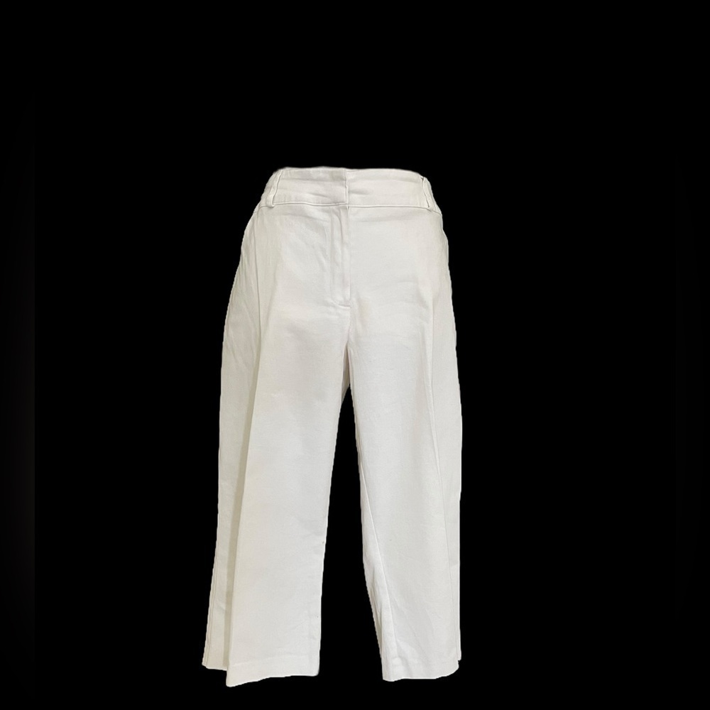 Briggs White Wide-Leg High Rise Capris. 14P. Y2K